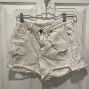 B.P. white denim shorts
